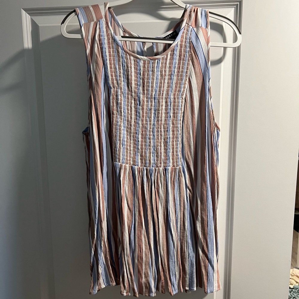 Torrid Gauze front smocked tank